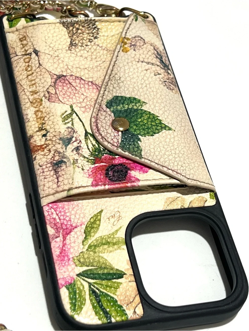 Bandolier Lily Ceci Ivory Floral Case W/Crossbody & Wristlet iPhone 15 ProMax